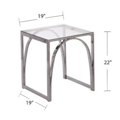 Stevenly Square Glass-Top End Table 11 Stevenly Square Glass-Top End Table -Olsberg shop SEIFL CK1005302 05