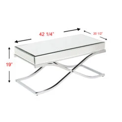 Laura Chrome Mirrored Cocktail Table 9 Laura Chrome Mirrored Cocktail Table -Olsberg shop SEIFL CK4370 10