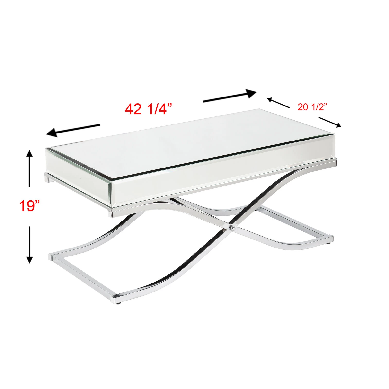 Laura Chrome Mirrored Cocktail Table 6 Laura Chrome Mirrored Cocktail Table - Image 4