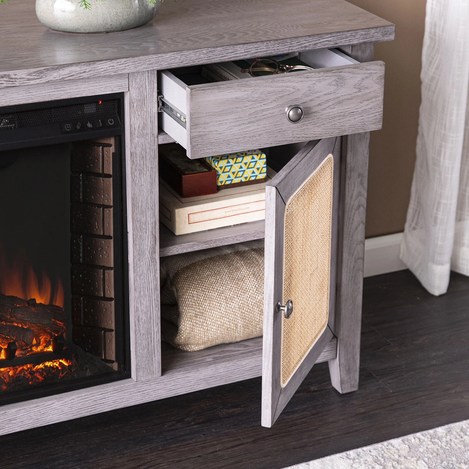 Raegan Smart Electric Fireplace Console 5 Raegan Smart Electric Fireplace Console - Image 3