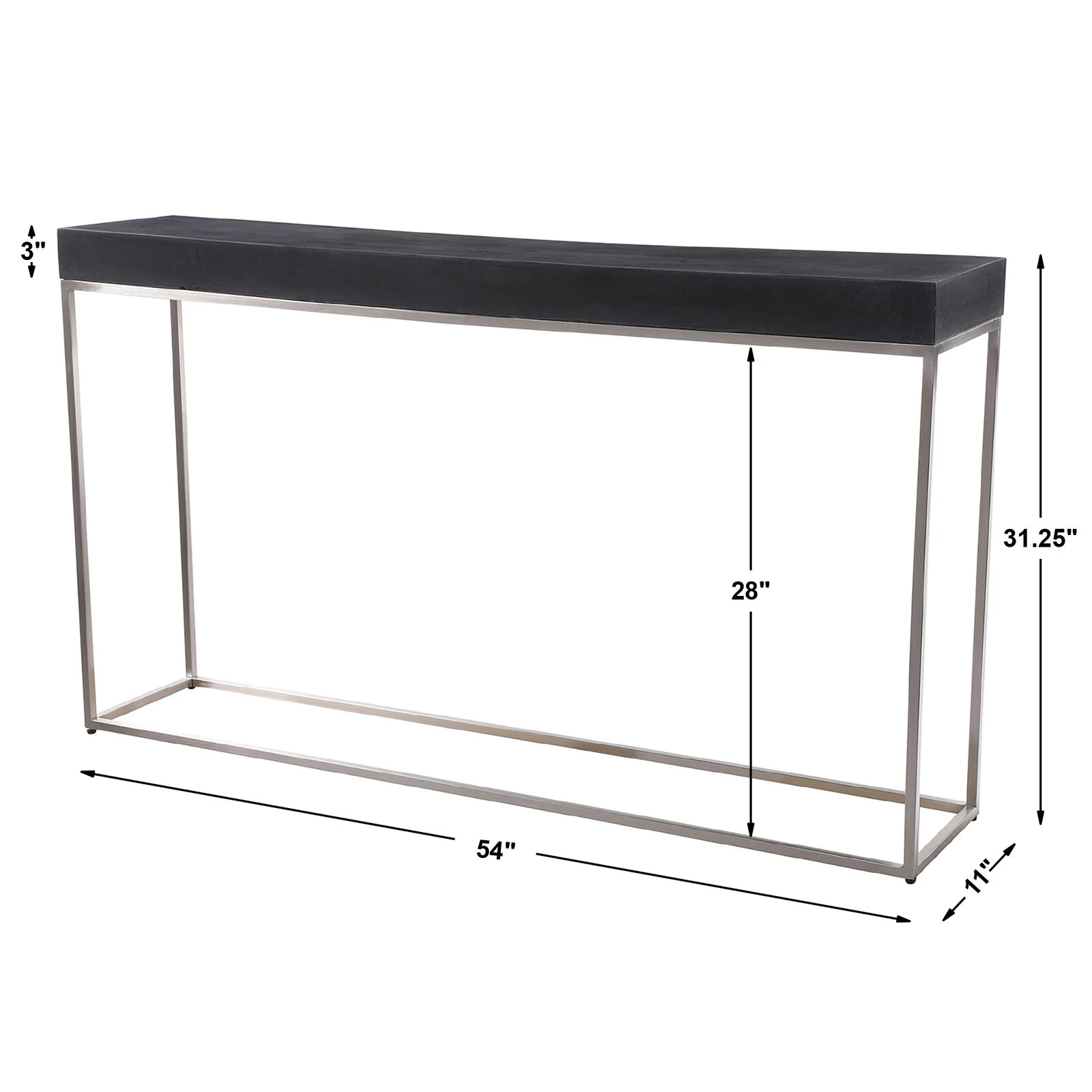 Jase Black Concrete Console Table 4 Jase Black Concrete Console Table - Image 2