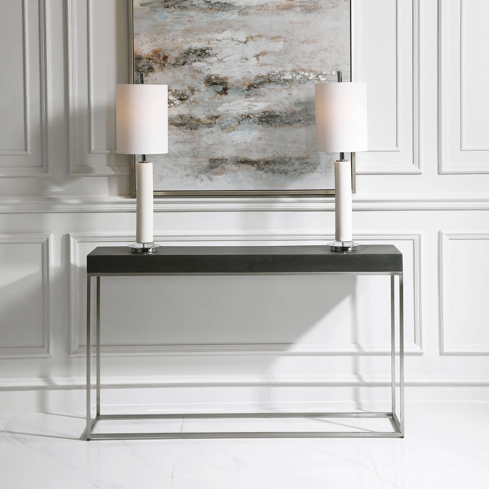 Jase Black Concrete Console Table 5 Jase Black Concrete Console Table - Image 3