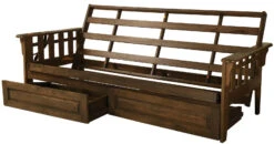 Tucson Futon In Rustic Walnut Finish With Storage Drawers And Suede Gray Mattress 11 Tucson Futon In Rustic Walnut Finish With Storage Drawers And Suede Gray Mattress -Olsberg shop a031dca679234ba58420b9d156f3650d
