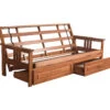 Monterey Futon Frame With Storage Drawers In Barbados Finish -Olsberg shop a5a5da3a308c4a099e01040e102d3773