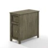 Dane 24 Inch Side End Table, Shutter Style Door Cabinet, Warm Gray Finish-Benzara 2 Dane 24 Inch Side End Table, Shutter Style Door Cabinet, Warm Gray Finish-Benzara -Olsberg shop aac3bbf134bd4883b01219c485451192