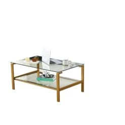 Clear Glass Coffee Table With Golden Leg - Stylish, Modern, And Spacious 8 Clear Glass Coffee Table With Golden Leg - Stylish, Modern, And Spacious -Olsberg shop aea852f0ecf847c0bf56101e102239bb