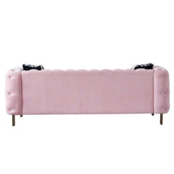 Chesterfield Modern Tufted Velvet Living Room Sofa, 84.25" W Couch, Pink 15 Chesterfield Modern Tufted Velvet Living Room Sofa, 84.25" W Couch, Pink -Olsberg shop afcabecfbc104973abfbde12407aa227