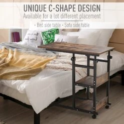 Industrial Style C-Shaped Mobile Sofa Bed Side Table Adjust Height 3-Tier Nightstand Home Cart W/ Casters Brake 11 Industrial Style C-Shaped Mobile Sofa Bed Side Table Adjust Height 3-Tier Nightstand Home Cart W/ Casters Brake -Olsberg shop b19eca7474f7471a8d11716c532192fb