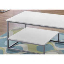 Monarch Specialties I 7961P Table Set, 3pcs Set, Coffee, End, Side, Accent, Living Room, Metal, Laminate, White, Grey, Contemporary, Modern 9 Monarch Specialties I 7961P Table Set, 3pcs Set, Coffee, End, Side, Accent, Living Room, Metal, Laminate, White, Grey, Contemporary, Modern -Olsberg shop b2e93e6821a049a58e6b9f22f3ec7d53