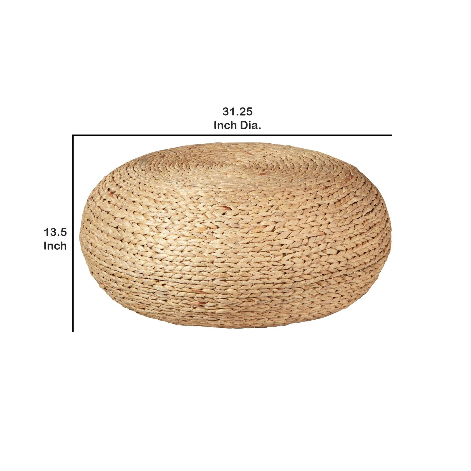 Traditional 31 Inch Coffee Table, Water Hyacinth Fiber Woven, Natural Brown-Benzara 7 Traditional 31 Inch Coffee Table, Water Hyacinth Fiber Woven, Natural Brown-Benzara - Image 5