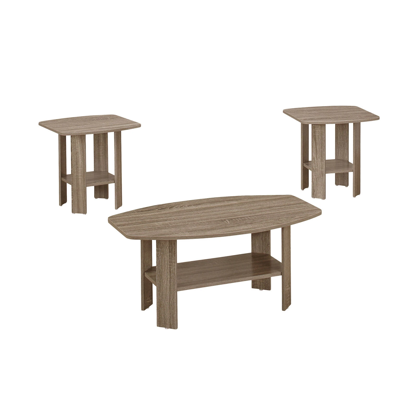 Monarch Specialties I 7927P Table Set, 3pcs Set, Coffee, End, Side, Accent, Living Room, Laminate, Brown, Transitional 3 Monarch Specialties I 7927P Table Set, 3pcs Set, Coffee, End, Side, Accent, Living Room, Laminate, Brown, Transitional