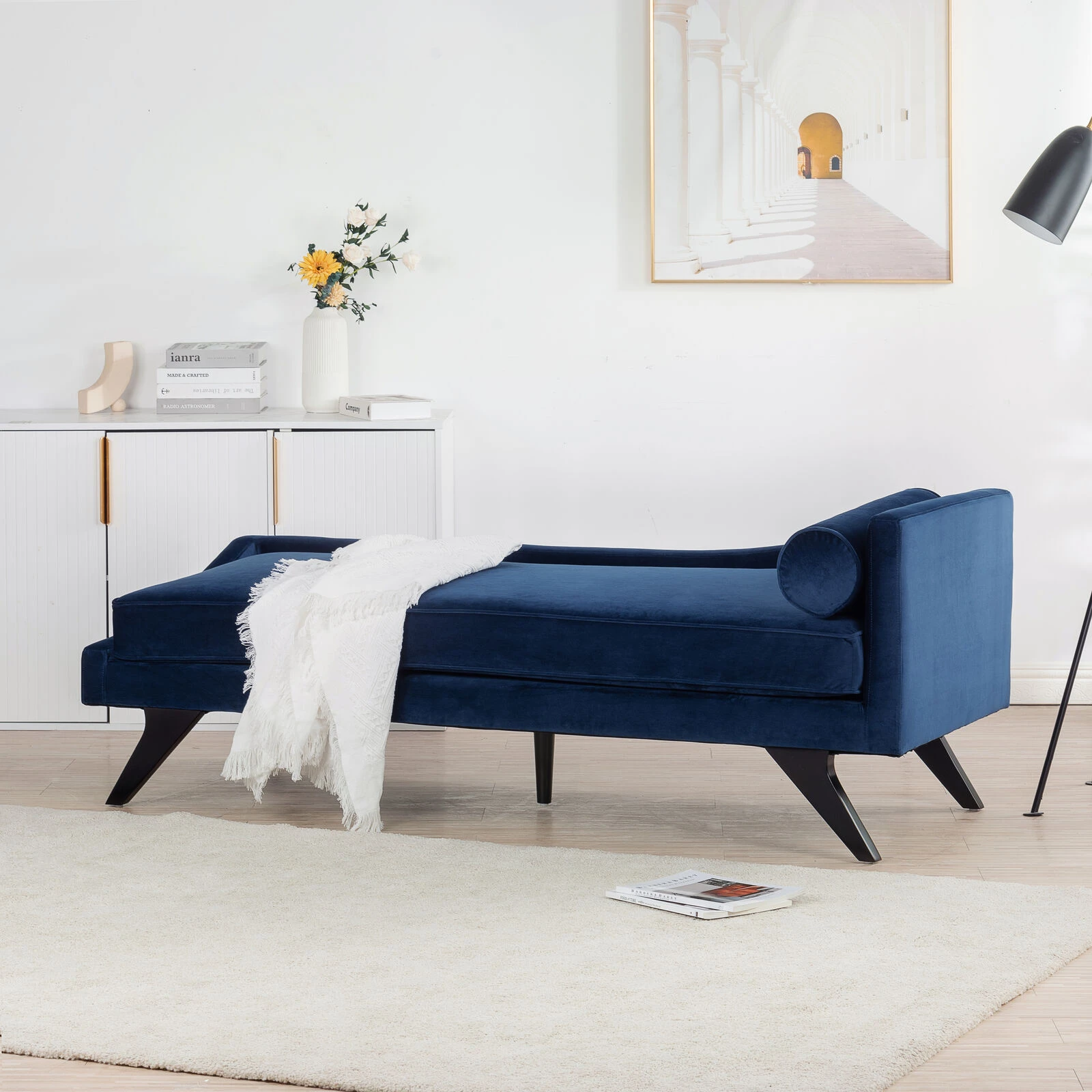 Right Square Arm Reclining Chaise Lounge - Comfortable Adjustable Chair For Relaxation 4 Right Square Arm Reclining Chaise Lounge - Comfortable Adjustable Chair For Relaxation - Image 2