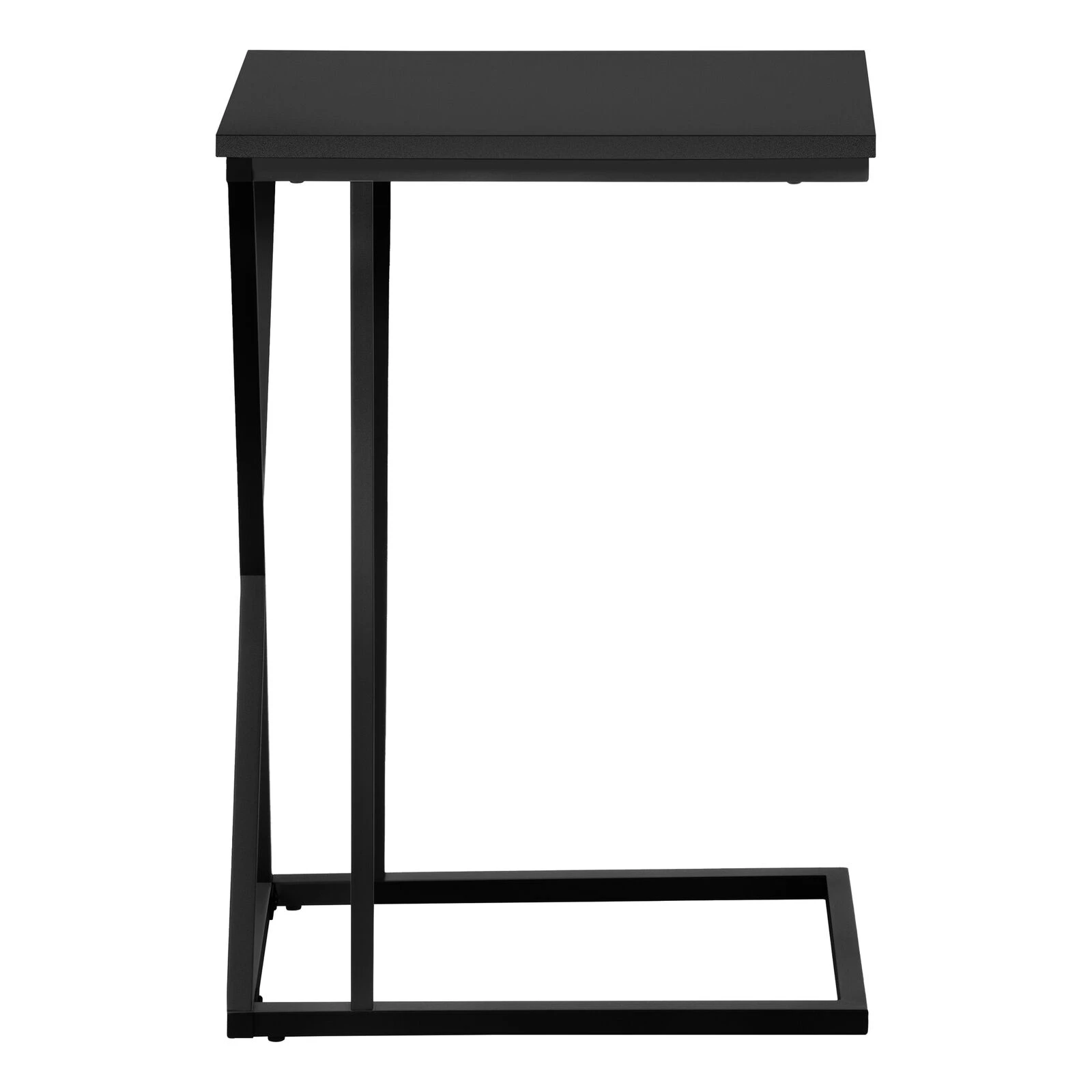 Monarch Specialties I 3247 Accent Table, C-shaped, End, Side, Snack, Living Room, Bedroom, Metal, Laminate, Black, Contemporary, Modern 6 Monarch Specialties I 3247 Accent Table, C-shaped, End, Side, Snack, Living Room, Bedroom, Metal, Laminate, Black, Contemporary, Modern - Image 4