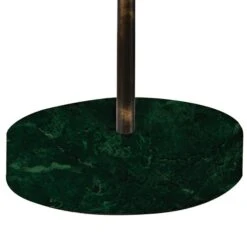 26 Inch Modern Accent Table, Round Tray Top, Dark Green Marble Base, Brown-Benzara -Olsberg shop b765d81a6686449db0d462dcb2766802