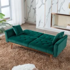 Velvet Accent Sofa With Rose Gold Metal Feet 9 Velvet Accent Sofa With Rose Gold Metal Feet -Olsberg shop b8ae3890f0494c938eac7c24b4622940