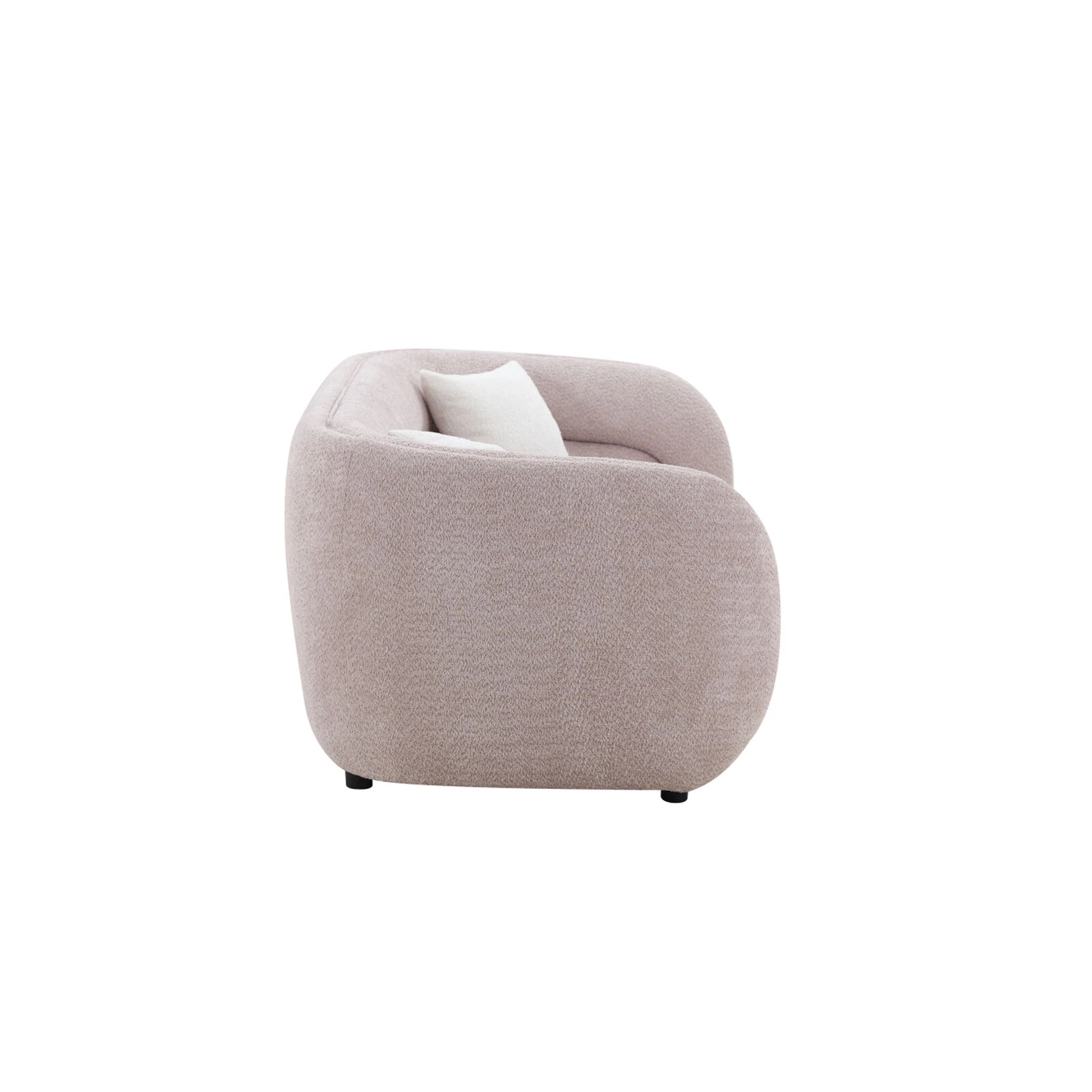 90.6" Mid Century Modern Curved Sofa Counch Living Room Sofa, PINK 9 90.6" Mid Century Modern Curved Sofa Counch Living Room Sofa, PINK - Image 7