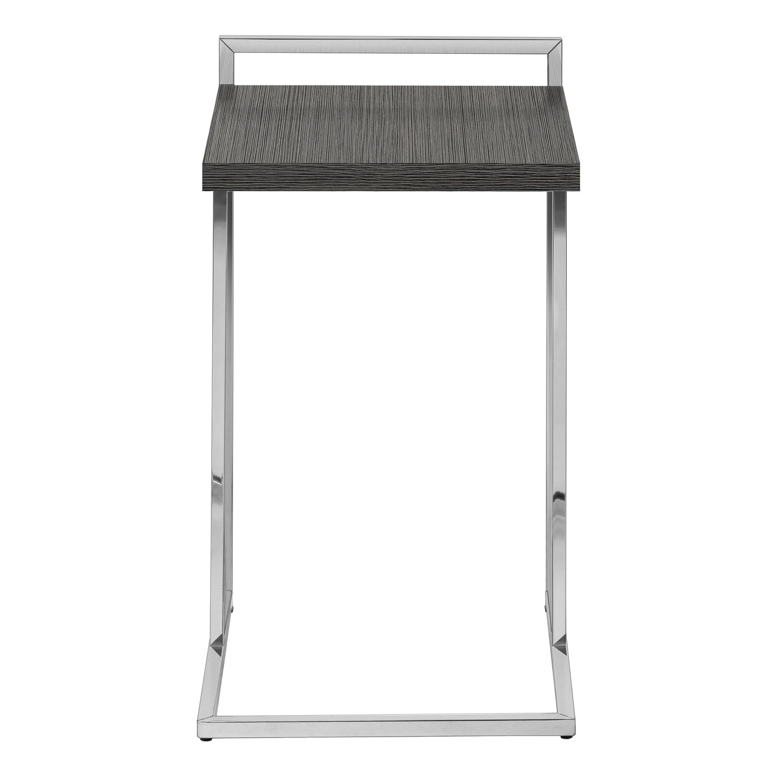 Monarch Specialties I 3637 Accent Table, C-shaped, End, Side, Snack, Living Room, Bedroom, Metal, Laminate, Grey, Chrome, Contemporary, Modern 7 Monarch Specialties I 3637 Accent Table, C-shaped, End, Side, Snack, Living Room, Bedroom, Metal, Laminate, Grey, Chrome, Contemporary, Modern - Image 5