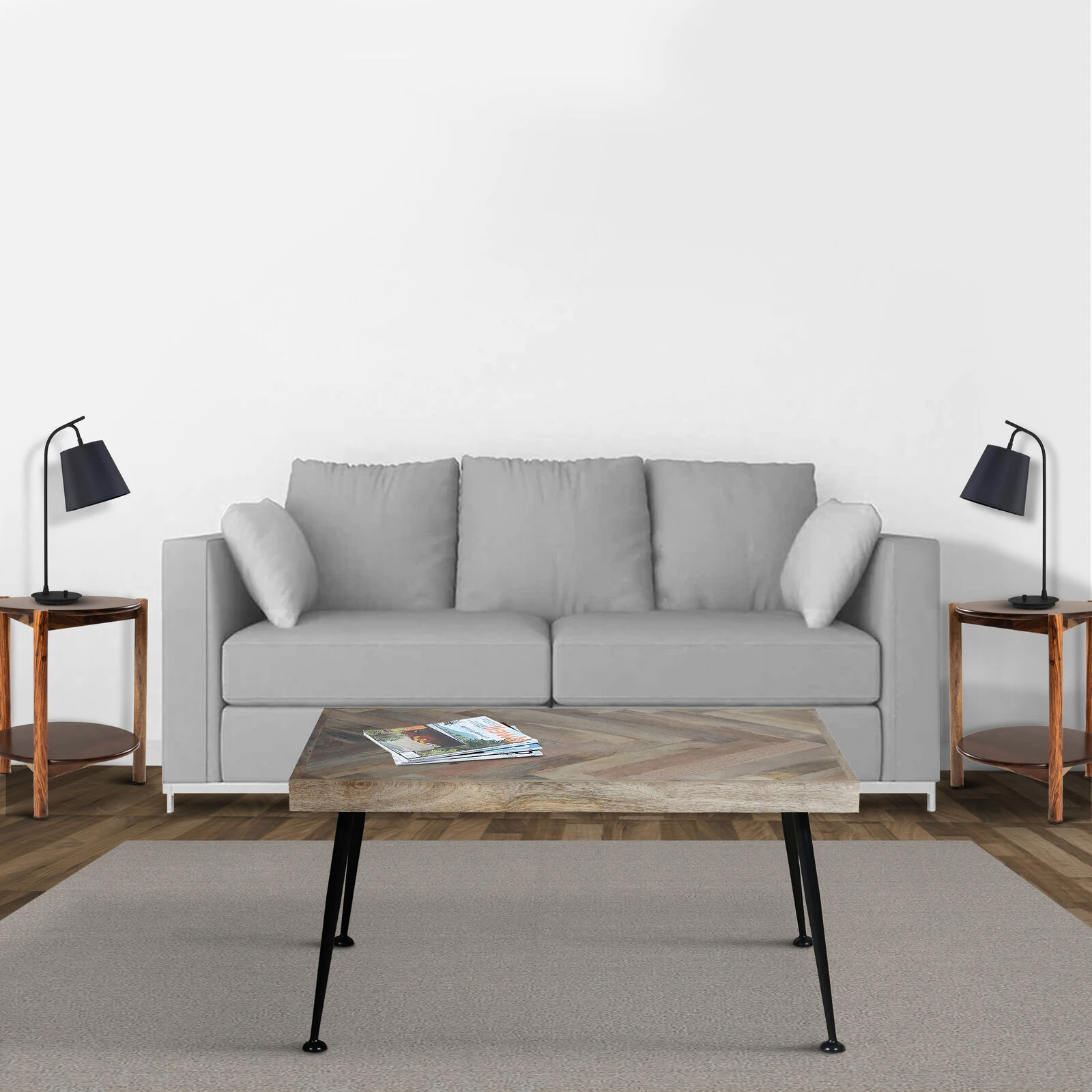 Herringbone Mango Wood Coffee Table 11 Herringbone Mango Wood Coffee Table - Image 9