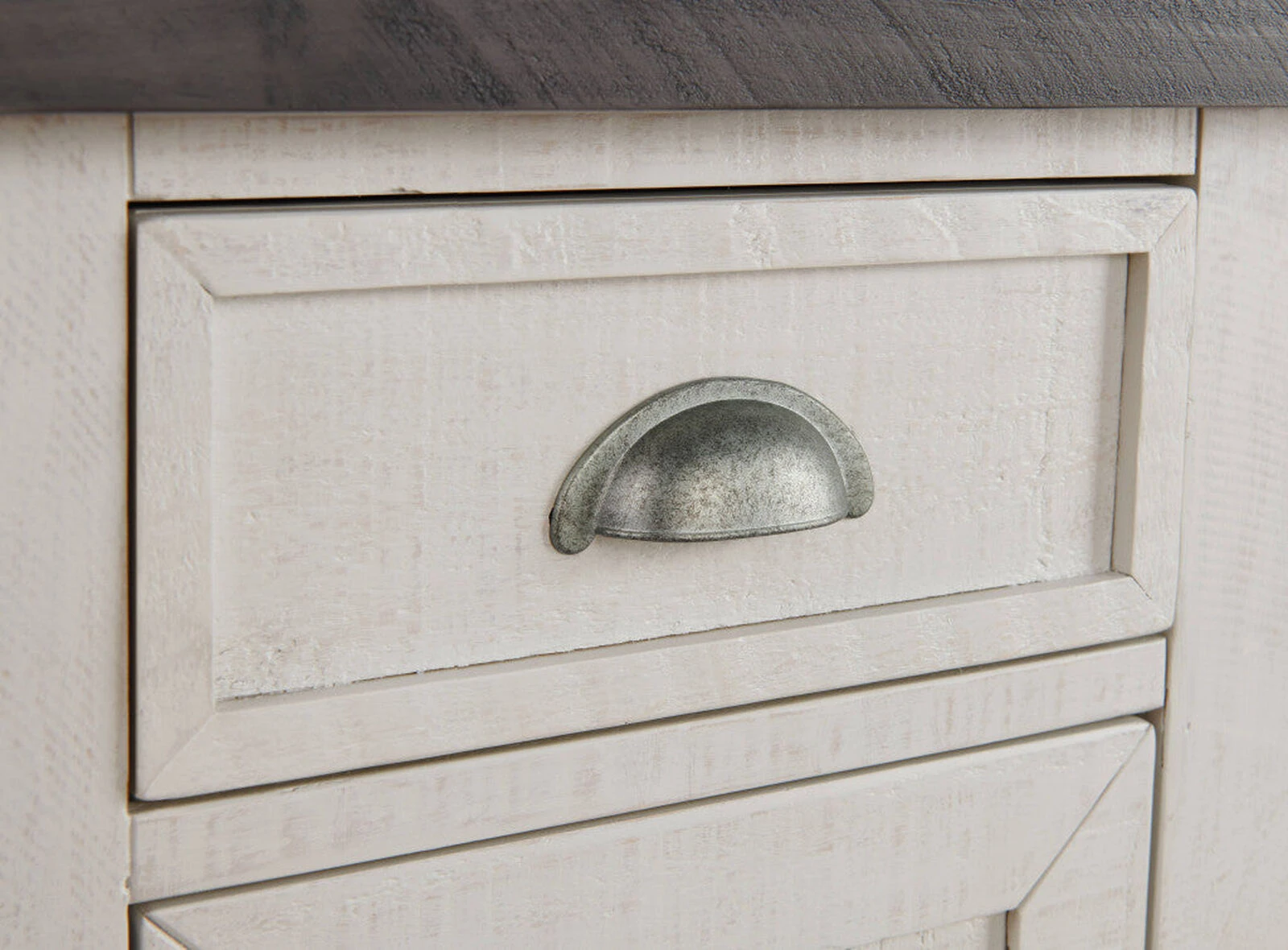 Homezia 25" White And Grey Solid Wood Rectangular End Table With USB And Outlets 6 Homezia 25" White And Grey Solid Wood Rectangular End Table With USB And Outlets - Image 4