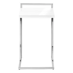 Monarch Specialties I 3636 Accent Table, C-shaped, End, Side, Snack, Living Room, Bedroom, Metal, Laminate, Glossy White, Chrome, Contemporary, Modern 14 Monarch Specialties I 3636 Accent Table, C-shaped, End, Side, Snack, Living Room, Bedroom, Metal, Laminate, Glossy White, Chrome, Contemporary, Modern -Olsberg shop bef3c9079adf408f8105ff15f56d1f62