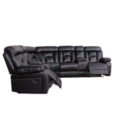 Manual Reclining Sofa Faux Leather Sofa Set Black 14 Manual Reclining Sofa Faux Leather Sofa Set Black -Olsberg shop c5481dd305704c09be4e922f18582580