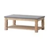 48 Inch Coffee Table, Rectangular, Concrete Top, Wood Frame, Rustic, Gray-Benzara 1 48 Inch Coffee Table, Rectangular, Concrete Top, Wood Frame, Rustic, Gray-Benzara -Olsberg shop c8eb84d6480c42d1b550dd4fc042cb74