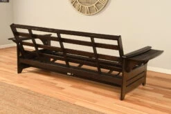 Phoenix Futon In Espresso Finish With Suede Gray Mattress -Olsberg shop cb3e7c8d36174fd5a3c58b70581cebc5