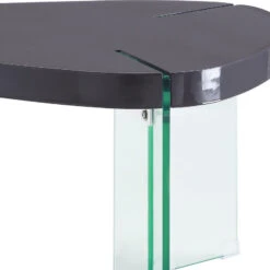 30 Inches Plectrum Top Coffee Table With Glass Legs, Gray-Benzara 9 30 Inches Plectrum Top Coffee Table With Glass Legs, Gray-Benzara -Olsberg shop ccbe5029959244ab9e27a3824a6c8734