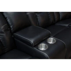 Manual Reclining Sofa Faux Leather Sofa Set Black 16 Manual Reclining Sofa Faux Leather Sofa Set Black -Olsberg shop ccdf3c6063e140418b3a897b41d52c59