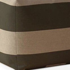 Homezia 17" Green And Beige Cotton Striped Pouf Ottoman 10 Homezia 17" Green And Beige Cotton Striped Pouf Ottoman -Olsberg shop cd8f5744dbfc4c2a98dc6e9ea2f022ed
