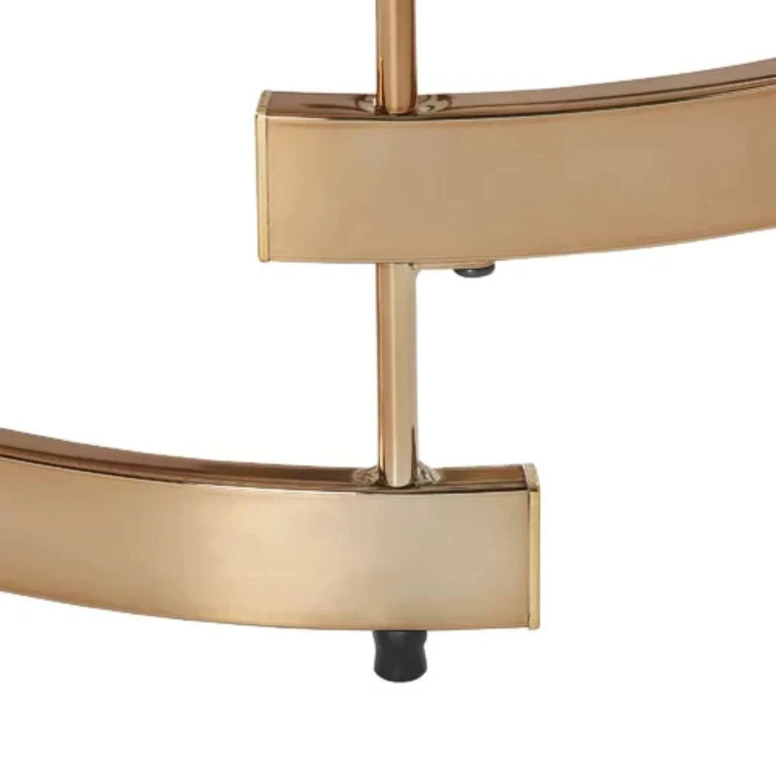 Homezia 21" Champagne Glass And Iron Round End Table 6 Homezia 21" Champagne Glass And Iron Round End Table - Image 4