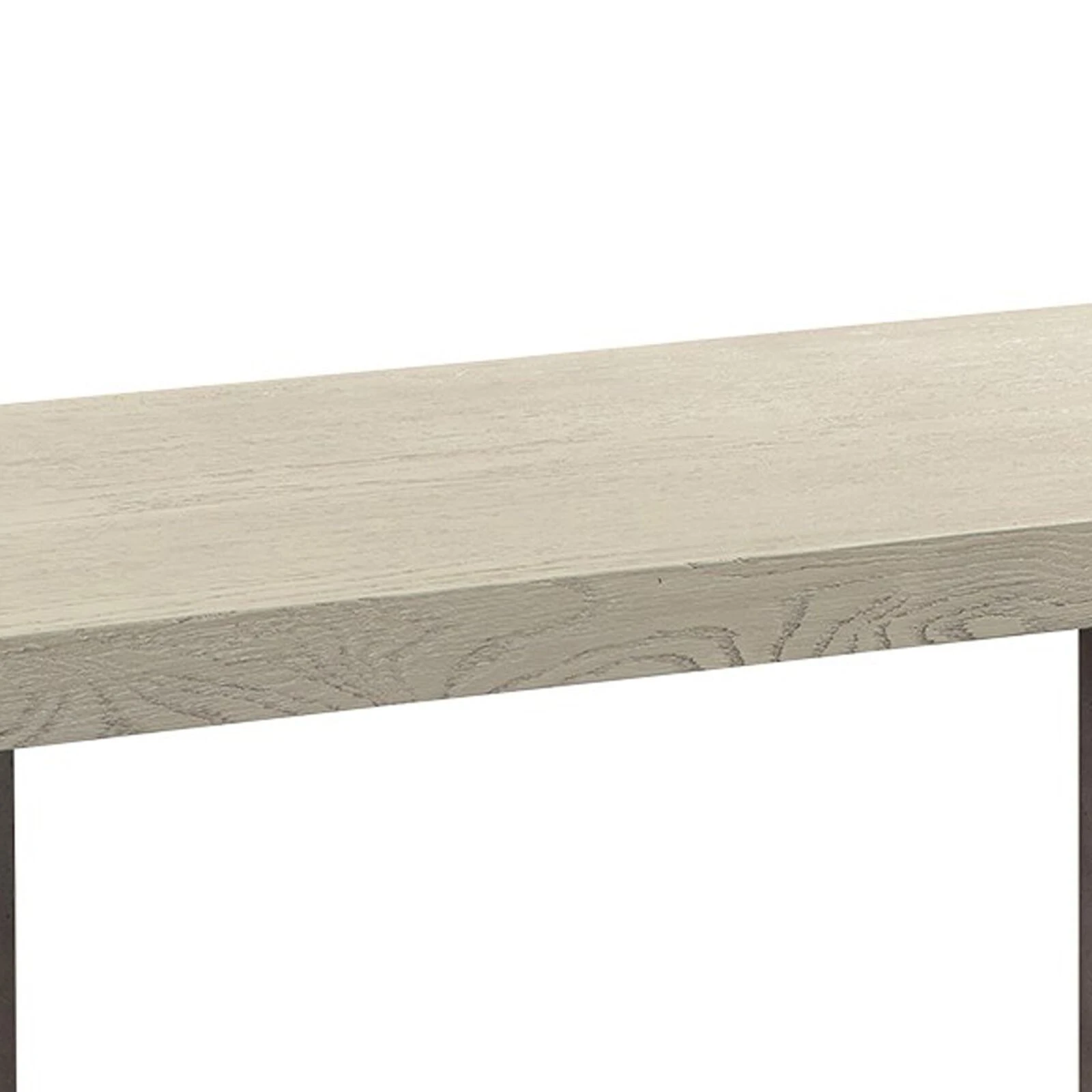 Joni 52 Inch Modern Wood Console Table, Rectangular, Concrete Base, Gray-Benzara 6 Joni 52 Inch Modern Wood Console Table, Rectangular, Concrete Base, Gray-Benzara - Image 4