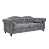 Classic Traditional Living Room Upholstered Sofa With High-tech Fabric Surface/ Chesterfield Tufted Fabric Sofa Couch, Large-Grey 2 Classic Traditional Living Room Upholstered Sofa With High-tech Fabric Surface/ Chesterfield Tufted Fabric Sofa Couch, Large-Grey -Olsberg shop d3346ef267f4410381ca97347e364092