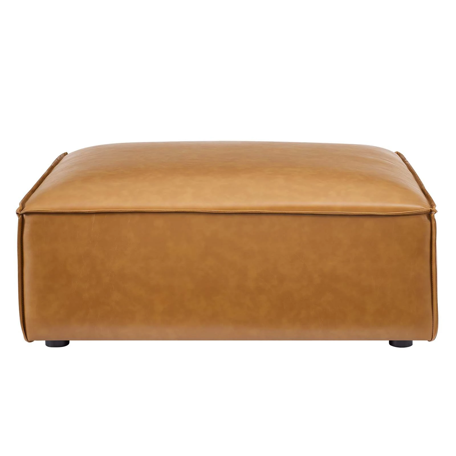 Restore Vegan Leather Ottoman Brown EEI-4496-TAN 6 Restore Vegan Leather Ottoman Brown EEI-4496-TAN - Image 4