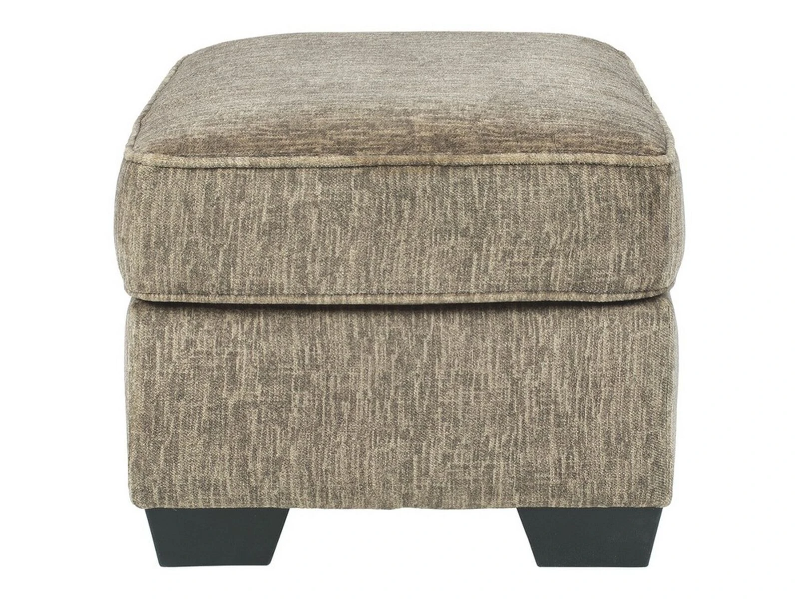 Textured Fabric Upholstered Ottoman With Welt Trim Details, Brown-Benzara 5 Textured Fabric Upholstered Ottoman With Welt Trim Details, Brown-Benzara - Image 3