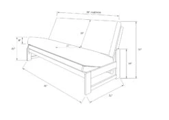 Aspen Futon Frame In Reclaimed Mocha -Olsberg shop d66570d89d9249699e1fea79be5c133a