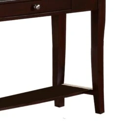 Wooden Console Table With One Drawers Brown-Benzara -Olsberg shop d758855311c749e89ca12d762390ad45