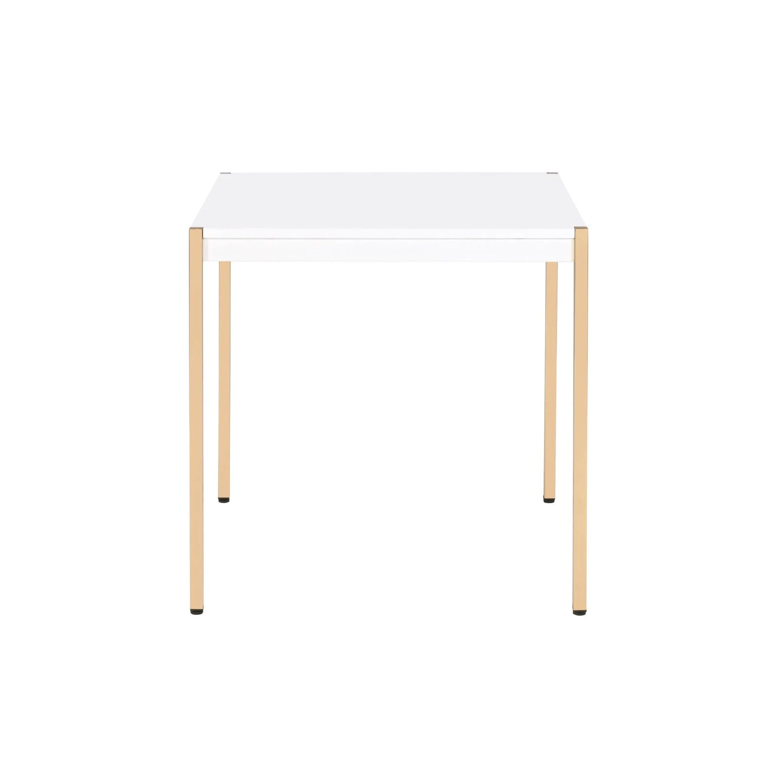 Homezia 24" Gold And White Manufactured Wood Square End Table 5 Homezia 24" Gold And White Manufactured Wood Square End Table - Image 3