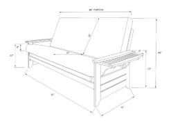 Queen-size Phoenix Futon In Butternut Finish With Suede Black Mattress -Olsberg shop d855f253f8ef484f91c443416db93884