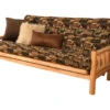Lodge Futon In Natural Finish With Cabin Print Mattress -Olsberg shop db33be9d22d346458f301ebac3ec6d02