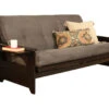 Phoenix Futon In Espresso Finish With Suede Gray Mattress -Olsberg shop dbcd062098f649b1a67100e0f83fb836