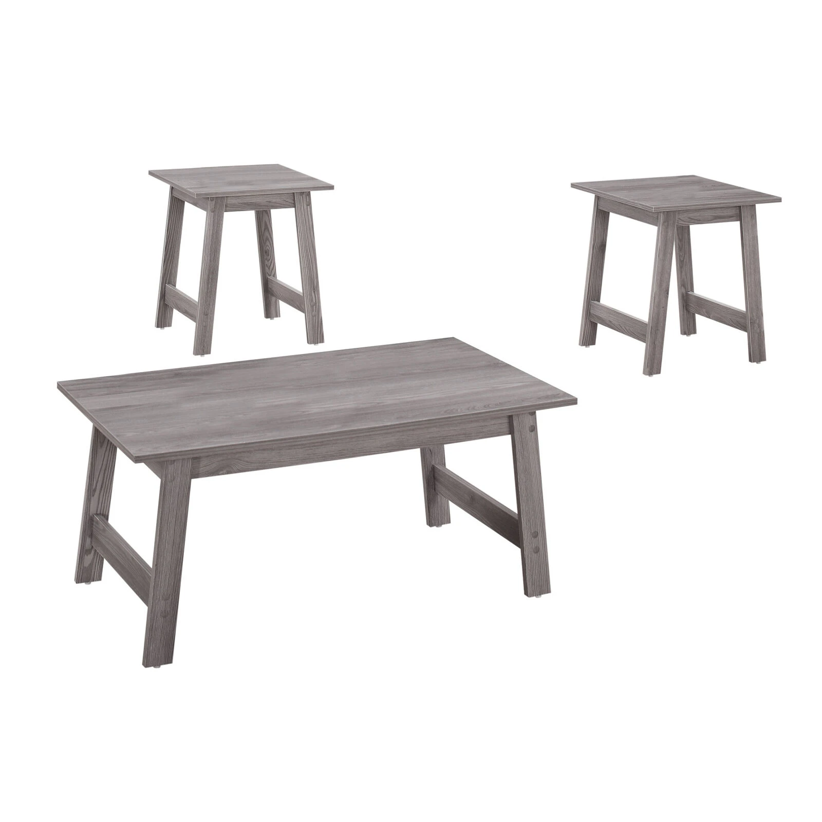 Monarch Specialties I 7932P Table Set, 3pcs Set, Coffee, End, Side, Accent, Living Room, Laminate, Grey, Transitional 3 Monarch Specialties I 7932P Table Set, 3pcs Set, Coffee, End, Side, Accent, Living Room, Laminate, Grey, Transitional
