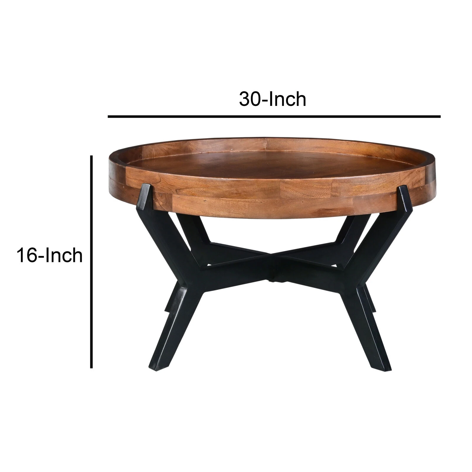 Industrial Acacia Wood Tray Coffee Table 9 Industrial Acacia Wood Tray Coffee Table - Image 7