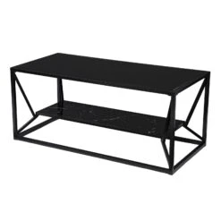 Homezia 42" Glass And Metal Rectangular Coffee Table 11 Homezia 42" Glass And Metal Rectangular Coffee Table -Olsberg shop e0a631e50d68400cb49ebc077ff4e5ae