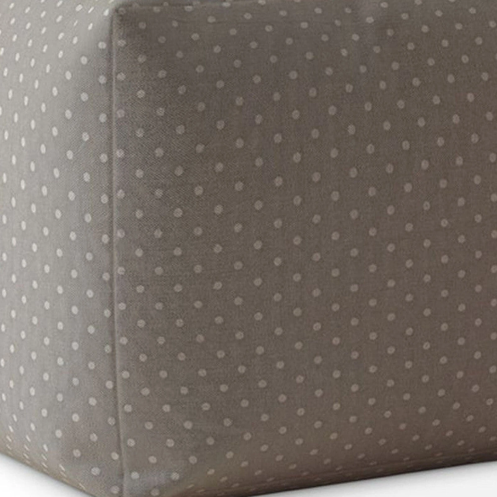 Homezia 17" Grey Cotton Polka Dots Pouf Ottoman 6 Homezia 17" Grey Cotton Polka Dots Pouf Ottoman - Image 4