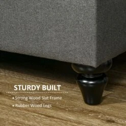 Grey 3-Seater Sofa Couch, 71" Modern Linen Fabric Sofa With Rubber Wood Legs And Slatted Frame 12 Grey 3-Seater Sofa Couch, 71" Modern Linen Fabric Sofa With Rubber Wood Legs And Slatted Frame -Olsberg shop e4d22daa6fc6432ea627499a568fa475