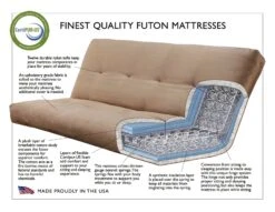 Queen-size Washington Futon With Linen Charcoal Mattress -Olsberg shop e55394a26e5e498b89004e130c434e66 4