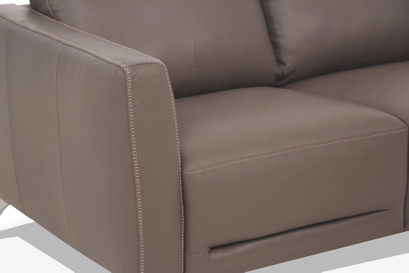 Malaga Sofa, Taupe Leather 5 Malaga Sofa, Taupe Leather - Image 3