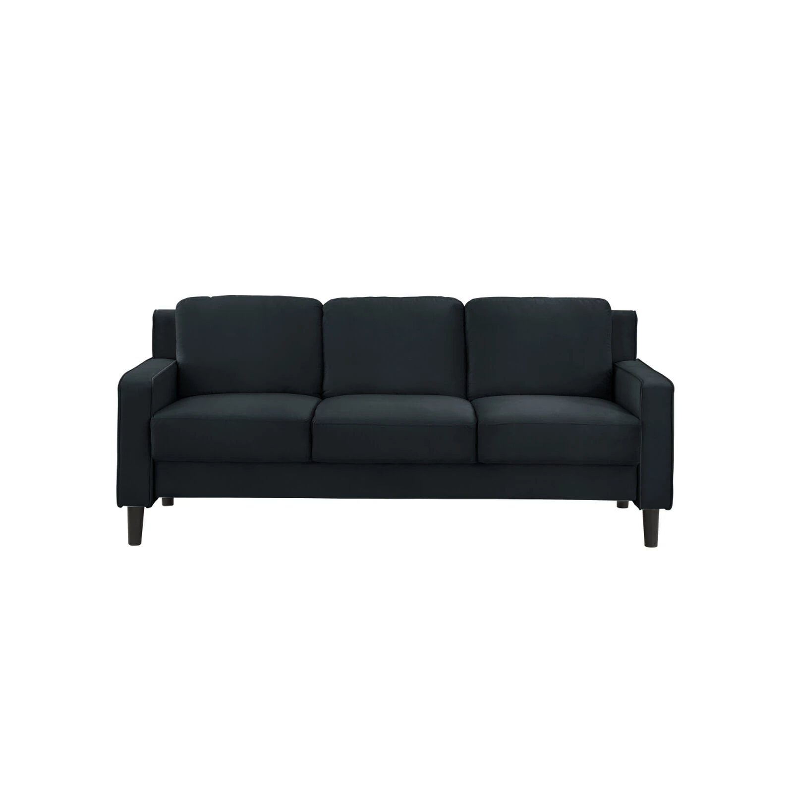 77.16" Sofa Couch For Living Room Black Velvet 3 77.16" Sofa Couch For Living Room Black Velvet