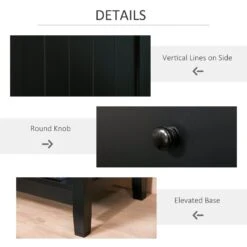 Modern Style Bedside End Table With Drawer And Storage Shelf For Bedroom, Or Living Room, Black 13 Modern Style Bedside End Table With Drawer And Storage Shelf For Bedroom, Or Living Room, Black -Olsberg shop e92863d6fad049ca960280329578baef